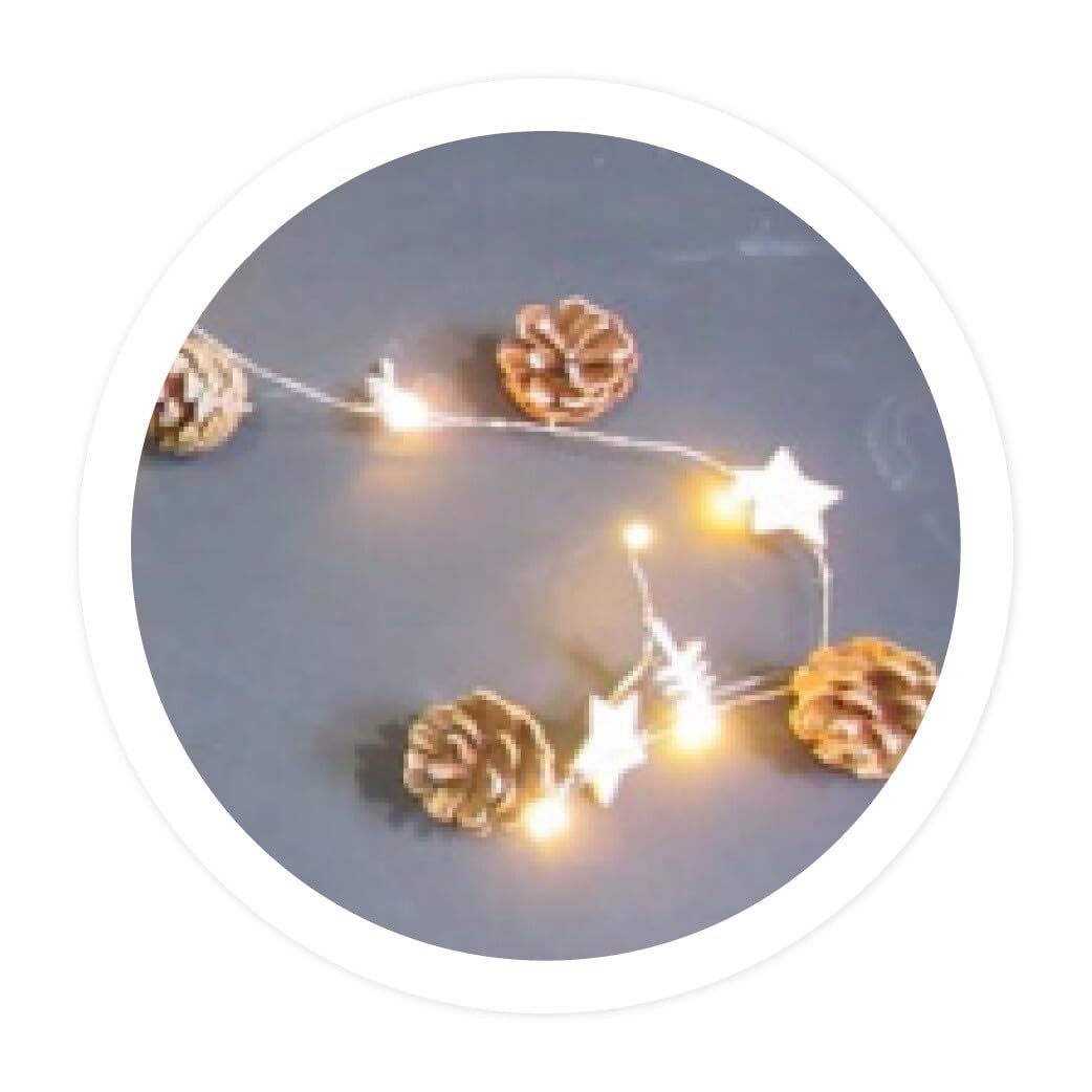 WatioWave 1 Metre Stars Pineapples and Trees Battery Powered LED