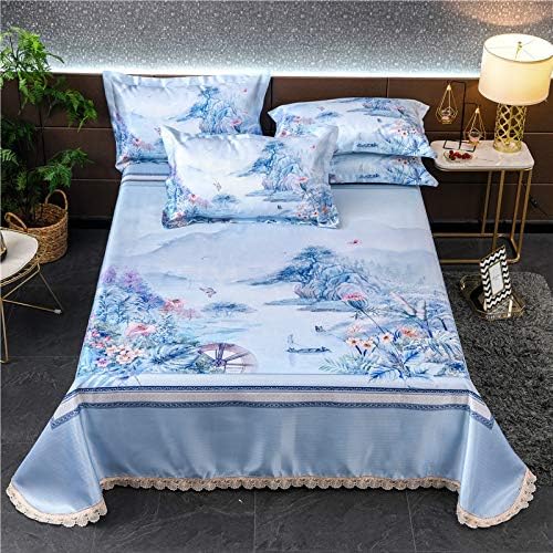 Y&C Summer Ice Silk Cover Cooling Mat with Pillowcases Set Foldable Folding Cooling Mattresses