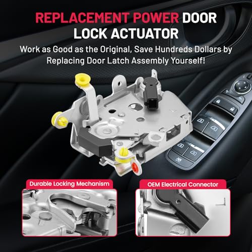Image of SYERAL Front Left Driver Side Door Latch Lock Actuator Fit for Ford Explorer 1991-2001, Explorer Sport 2001-2003, Explorer Sport Trac 2001-2005, Mountaineer 1997-2001 Replaces 4L5Z7821813AA