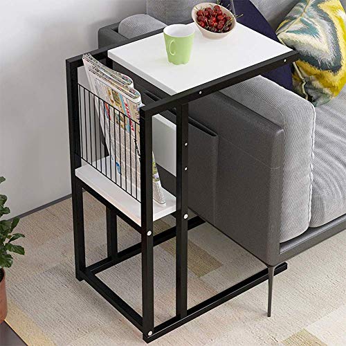 YueQiSong Modern Minimalist Parlour Sofa Side Table/Desk/Desk, C-Shape