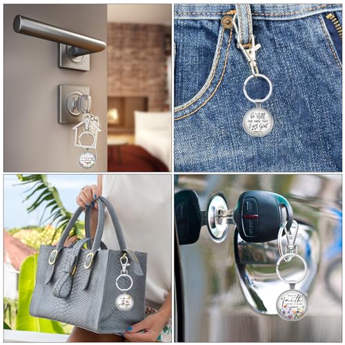 Image of Fumete Christian Keychain Bulk Bible Verse Religious Scripture Quote Inspirational Key Rings Gift for Women Men Church Pastor