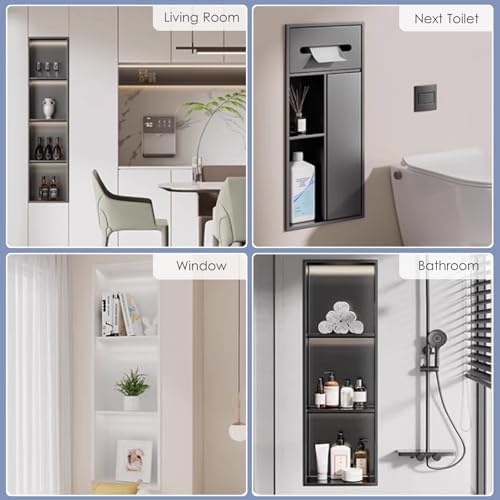 Stainless Steel Shower Niche, Recessed Shelf Wall Insert for Bathroom Storage, Organize Shampoo and Soap Efficiently