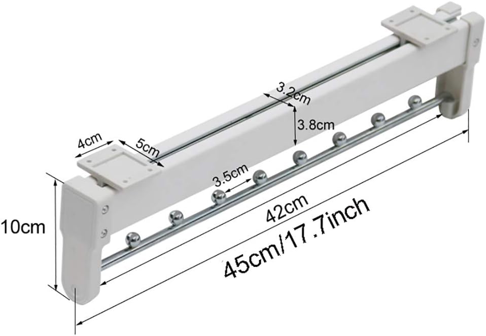 ワードローブ30cm、40cm、50cm（サイズ：30cm/11.8inch）用の衣服の吊り下げレール、キャビネットオーガナイザーラ