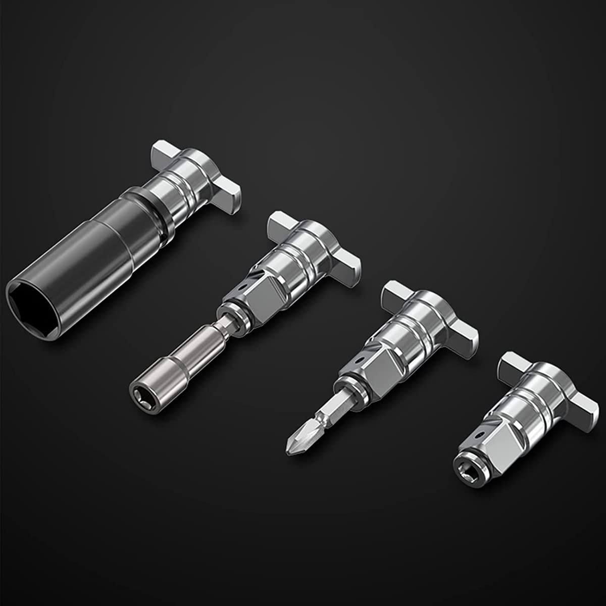 Montaggio incudine per avvitatore a percussione compatibile con alloggiamento per trapano, attacco quadrato da 1/2" a adattatore femmina esagonale da 1/4"