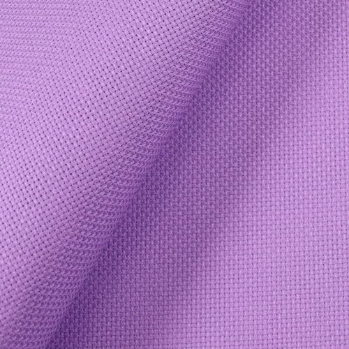 Image of KCS 16CT Counted Cotton Cross Stitch Aida Cloth Fabric (19 inch x 28 inch,Lavender)