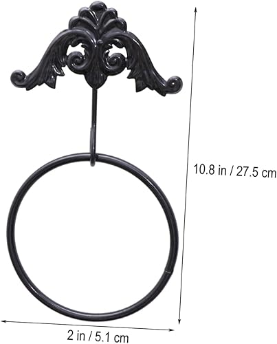 Miniatura 4 de DOITOOL 1 toallero para toallero, toallero, anillo de toalla para baño, toallero de montaje en pared, anillo de toalla de cobre, para colgar en la