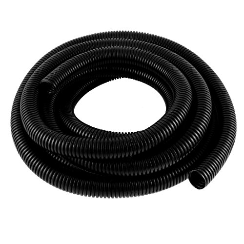 Aexit 4.5M 15ft Electrical Boxes, Conduit & Fittings 25mmx20mm PVC Flexible Corrugated Tubing Cable Electrical Boxes Sleeve Black