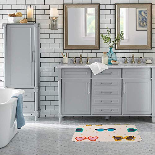 Tapis de bain douche lavable en machine avec mousse mémoire de forme