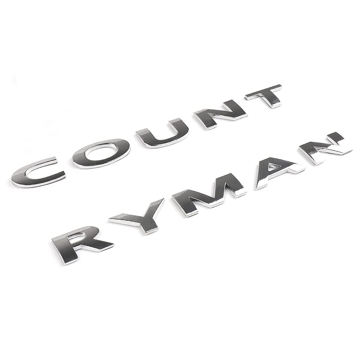 Countryman Letter Emblem 3D Metal Badge Lettering Decal Sticker Replacement for Mini Cooper Universal R60 F60 Rear Trunk Logo Lid Hatch Tailgate (Silver)