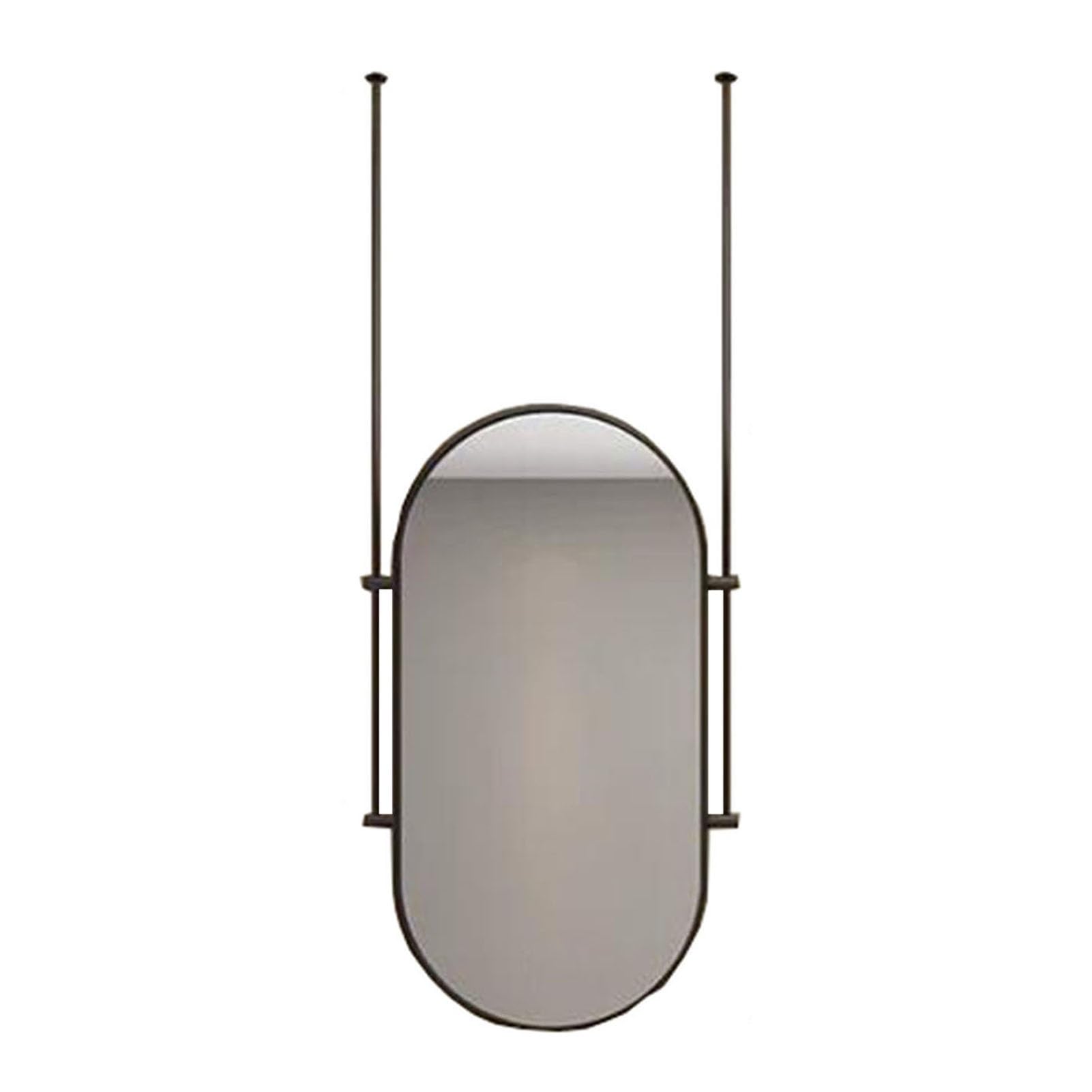 MESOVFCA Oval Ceiling-Mounted Mirror, Bathroom Suspended Makeup and Shaving Mirror, Living Room and entryway Decorative(60x90cm)