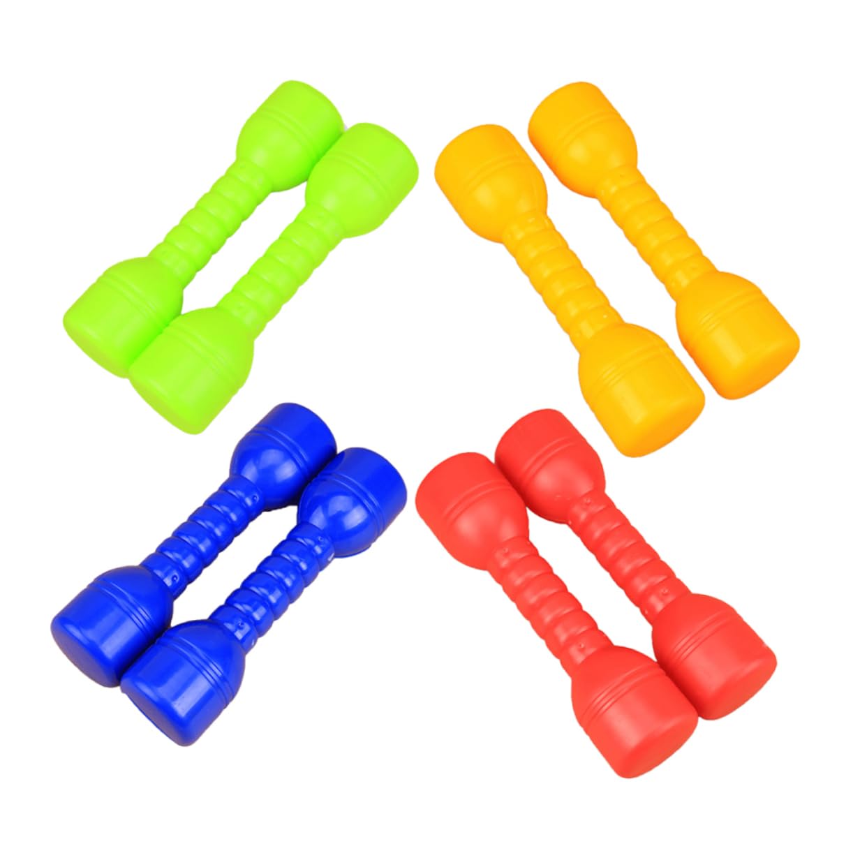 TOYANDONA 8pcs Dumbbells Set Colorful Fitness Weights for Safe Material Promotes Muscle Strength Coordination for Early Education Fun