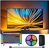WACUAAO HDMI 2.0 Sync Box TV Backlight - 4K 60Hz Immersive RGB LED Strip - Screen Colour Matching - No App Required Privacy Sync（for 40-50 inch TV）