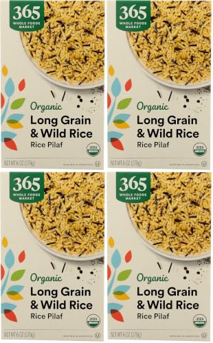 365 by Whole Foods Market, Organic Long Grain &amp; Wild Rice Pilaf, 6 Ounce (Pack of 4)