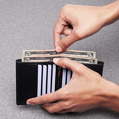 Image of TANSTITCH Slim Leather Wallet || Small,Compact, Minimalist & Thin Wallet || RFID Protected || Front Pocket Carry