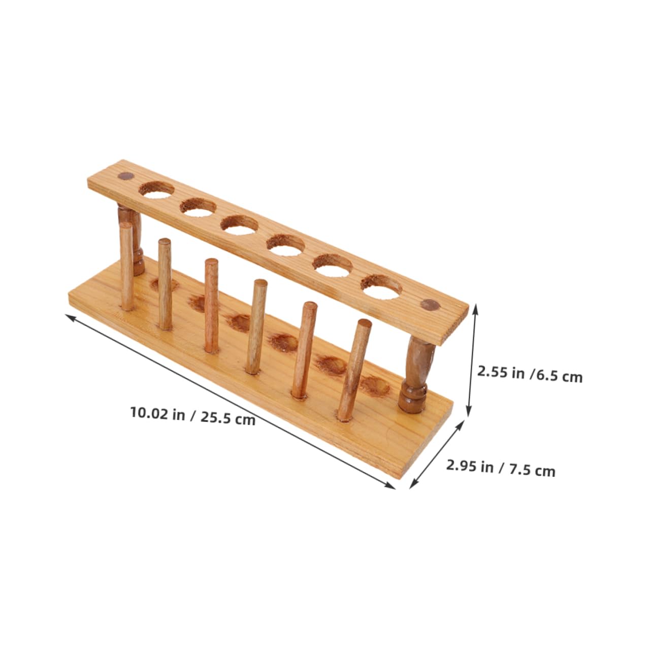 OUNONA 5piezas Soporte De Tubos De De Madera Rack Investigación Científica y Almacenamiento Seguro De Tubos De