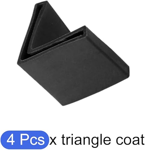 Miniatura 5 de Almohadillas angulares de hierro para muebles (1.772 in1.77 pulgadas), 4 unidades, cubiertas de pie de PVC en forma de L - para pies de muebles,