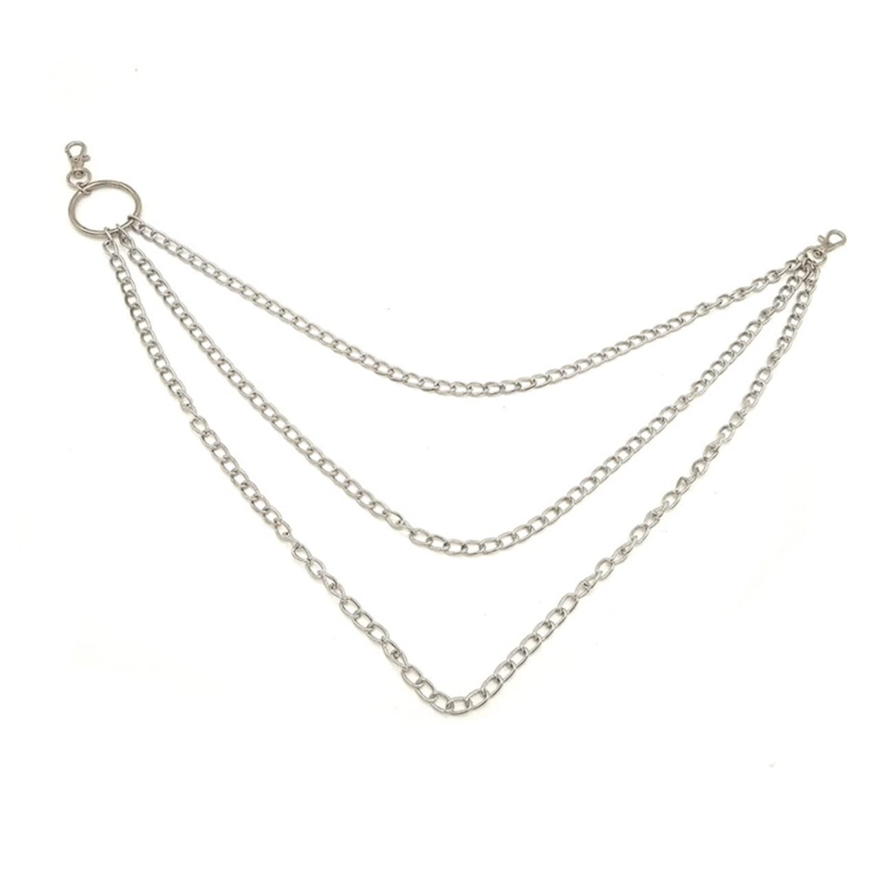 RORPOIR 1pc Punk Metal Trousers Chain for Layers Waist Accessory for Men Women for Jeans and Gothic Fashion Unique Style for Parties and Events