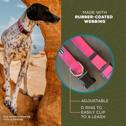 Image of Wilderdog Waterproof Dog Collar - Repels Water & Dirt - Large 17 inch-24 inch - Plum
