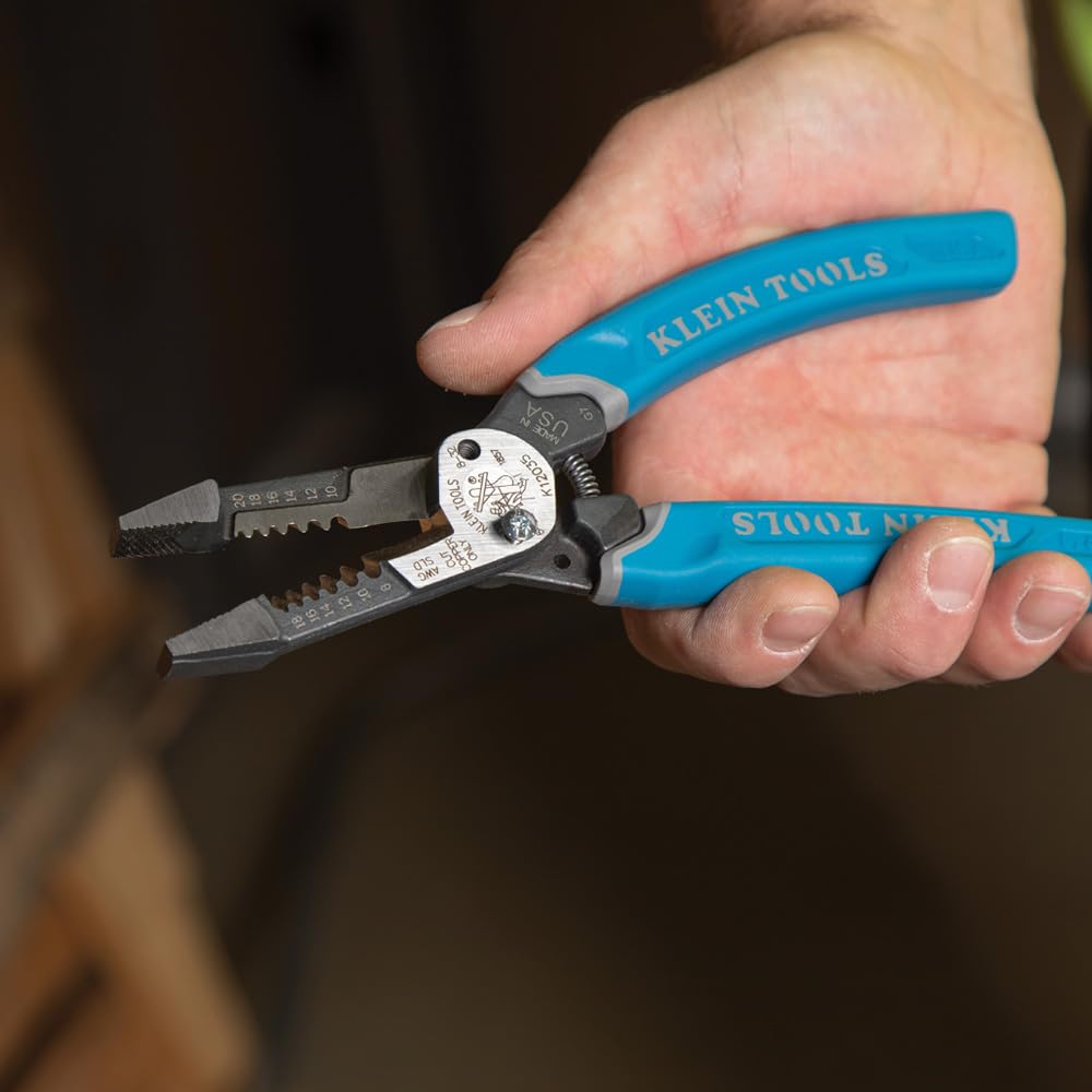 Klein Tools K12035 Klein-Kurve Nożyce do drutu, wytrzymałe narzędzie do ściągania izolacji