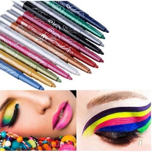Chargenyang 12 PCS Colorful Eyebrow Pencil Eyeliner Eyebrow Lip Liner Pencil Pen Makeup Cosmetic Set Kit Tool - Image 3