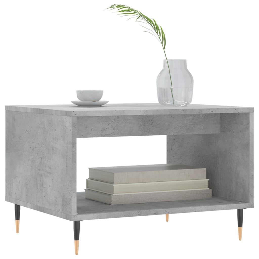Homgoday Tavolino da caffè grigio cemento 60 x 50 x 40 cm, tavolino in legno ingegnerizzato, tavolino da tè per soggiorno, sala di accoglienza degli ospiti, camera da letto e ufficio 248 mobili