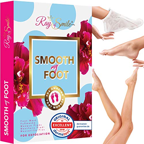 SMOOTH MY FOOT Masque de Pied | Peeling Pieds | Testé dermatologiquement | Enlève la peau rugueuse sur les pieds | Résultats rapides | RAY OF SMILE Premium Line