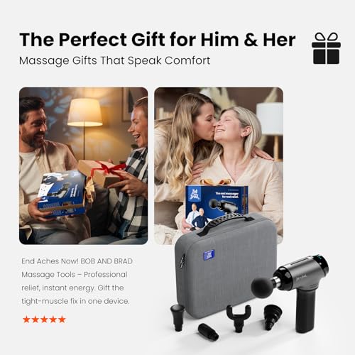 Image of BOB AND BRAD Massage Gun,Bob And Brad Deep Tissue Massager Gun,Percussion Muscle Massager,Handheld Massager For Neck Back,Shoulder Body Pain Relief