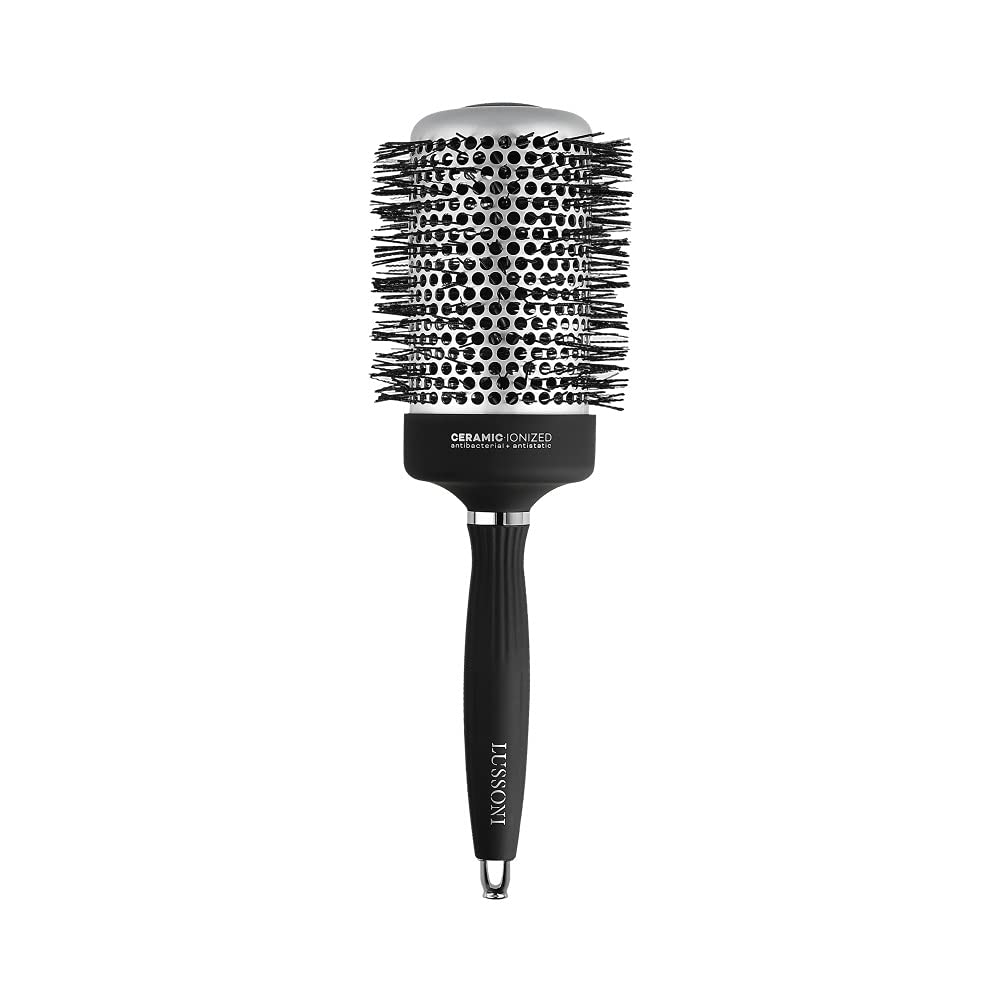 TB TOOLS FOR BEAUTY T4B LUSSONI Professionelle Antistatische Styling Bürste mit Geriffelten Borsten Schwarz 65 mm, 1 stück x