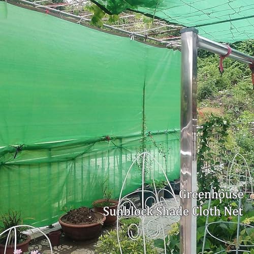 Red de sombra verde 75% de 8x8m para protección solar 7