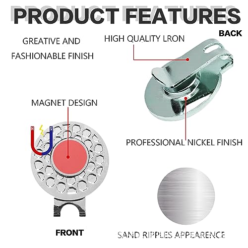 Golf Ball Markers with Hat Clips Value Sets for Men Women Golfer, Removable Attaches Easily to Golf Cap Premium Gifts.Colorful Golf Ball Markers with Silver Color Golf Hat Clips. - Image 6