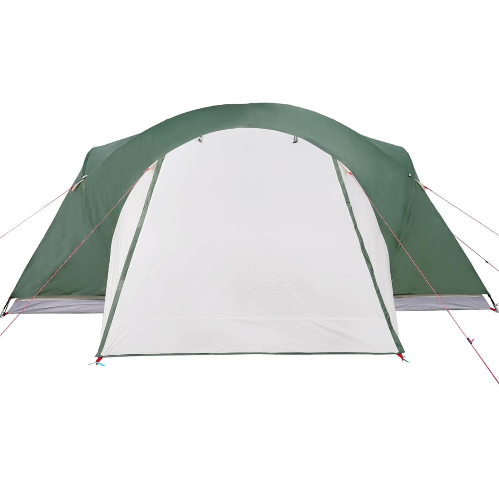 Namiot kempingowy dla 8 osób, zielony, 360 x 430 x 195 cm, 190T, tafta, namiot kempingowy, namiot rozkładany, rodzinny namiot kopułowy, wodoodporny, wiatroszczelny, 2 w 1, podwójna warstwa