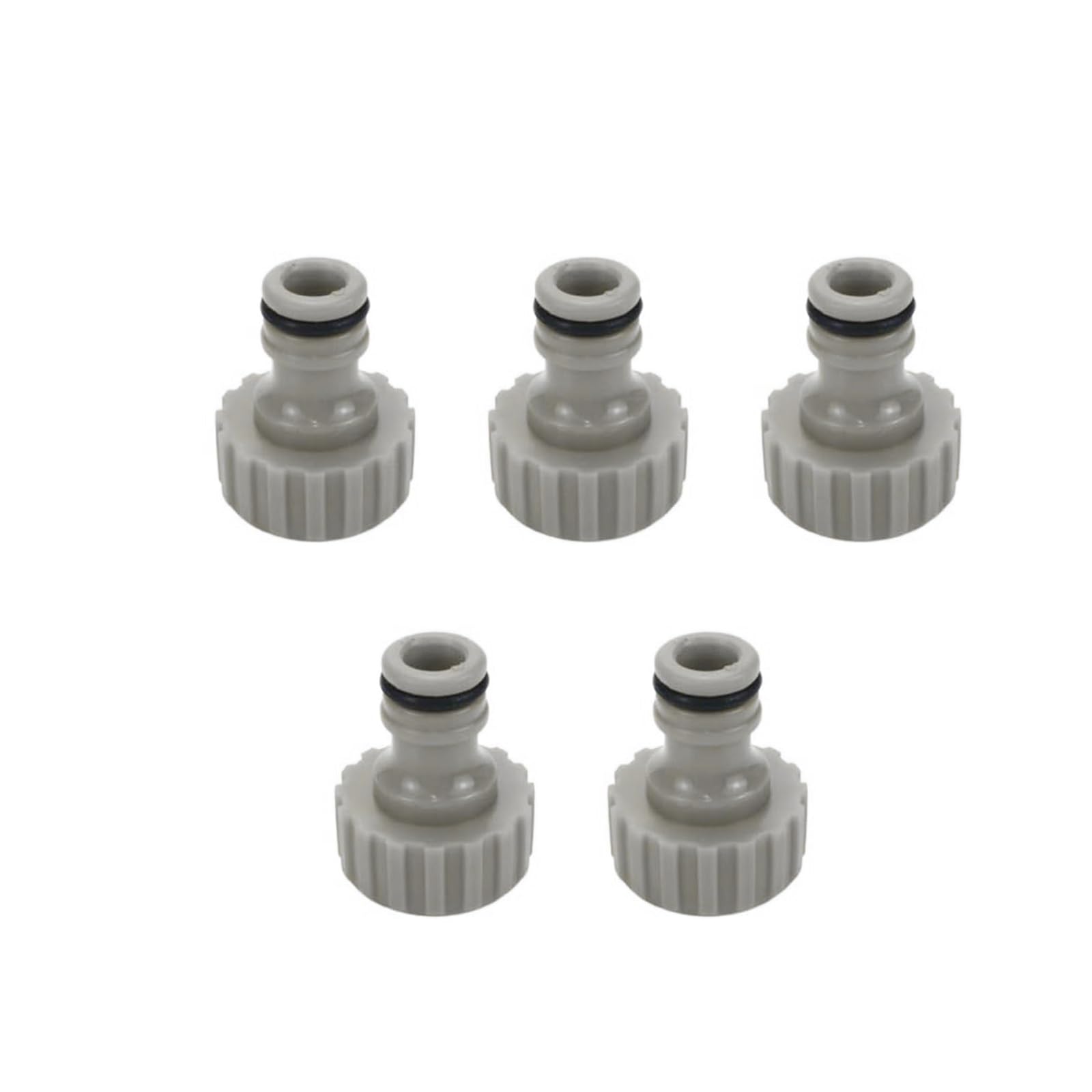 Bngdfdgh Men's 5Pcs Grey 5Pcs Hose Quick Connectors, 3/4 Inch Faucet Adapter For Garden Irrigation, Threaded Water Tap Connector