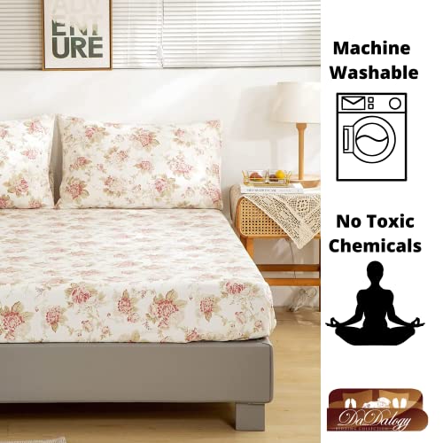 Dada Bedding Collection Dadalogy Bedding 100% Cotton Cottage Roses Fitted Sheet Only thumb #2