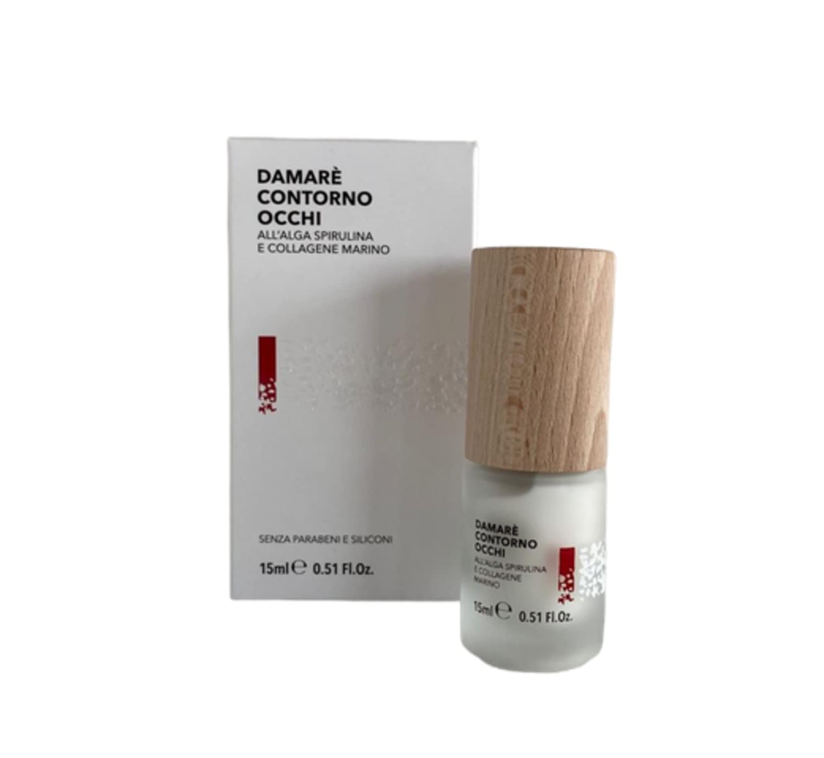 Damarè Contorno Occhi, crema contorno occhi al Collagene marino e Alga spirulina. 15 ml.