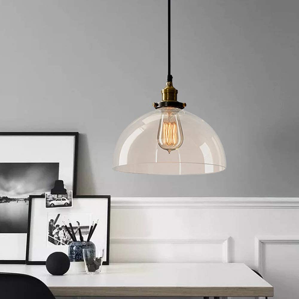 Cono industrial de vidrio lámpara colgante de techo con conejo geométrico para sala de estar