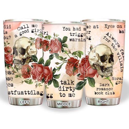 MEDROC Book Lovers Gifts Women - Tumblers Stainless Steel 20oz, Book Themed Gifts for Readers...