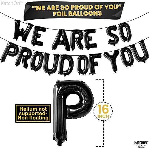Image of KatchOn, Black We Are So Proud of You Balloons - 16 Inch, Pack of 16 | Proud Of You Balloon for Graduation Decorations 2026, Graduation Balloons, 2026 Graduation Decorations