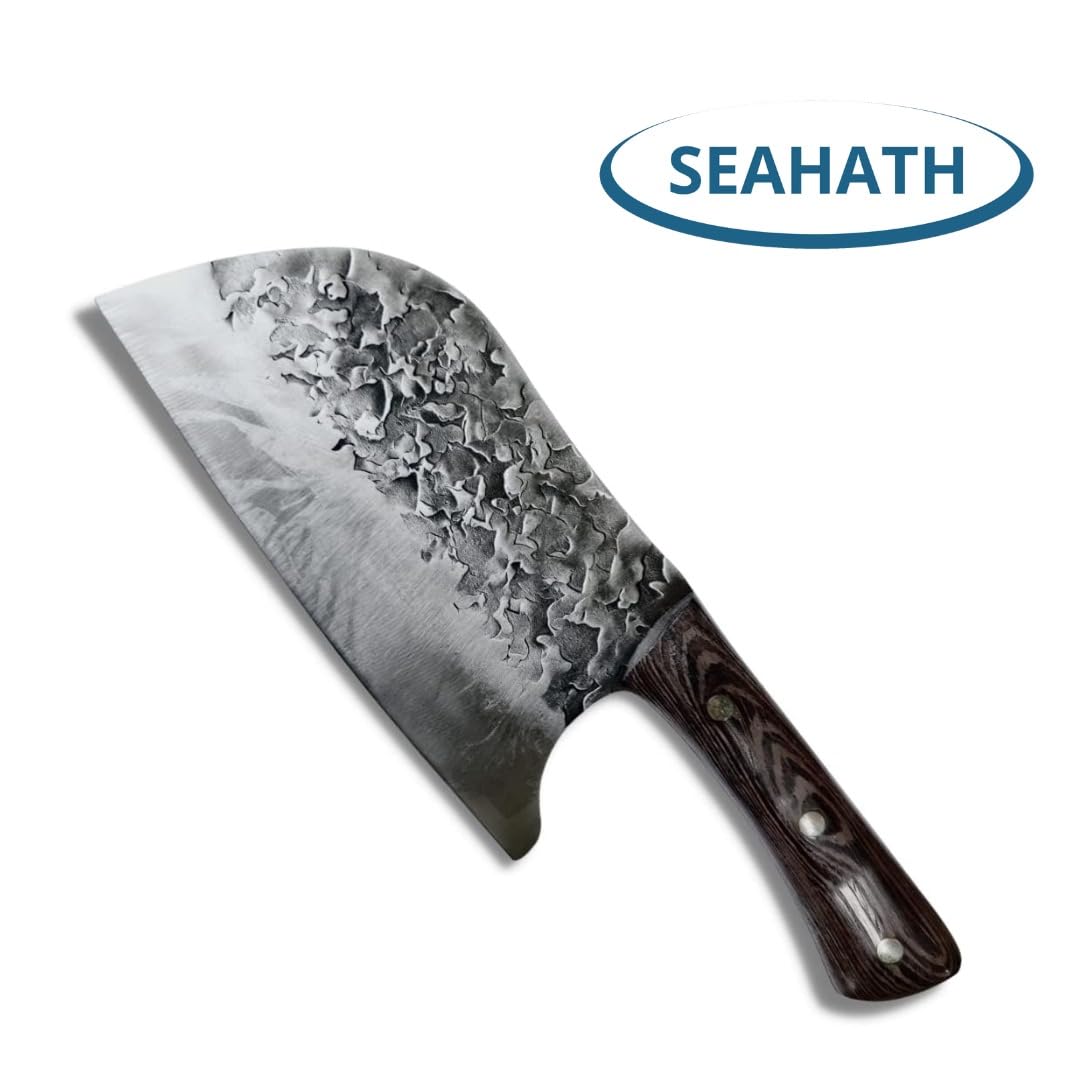 Oceans Secret Seahath - High Carbon Stainless Steel Butcher Knife | Meat Cleaver | Professional Chef's Knife | 8 Inch Knife | Chopper | Dicer | Cleaver 1