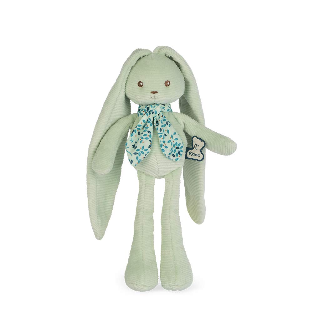 Kaloo - Lapinoo - Pantin Lapin - Peluche Bébé Bi-Matières Jersey et Tricot - 25 cm - Couleur Acqua - Matières très Douces - Boîte Cadeau - Dès la Naissance, K969938 - 3