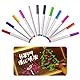 Wbbrbbr 12 Stück für LED Notiztafel mit Farben, Markers für LED Note Board, Kompatibel mit leuchtenden Acryl-Messageboards und LED-Notiztafel, Trocken Abwischbare Textmarker für Kritzelei-Zeichnen