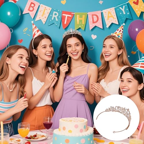 Prinzessinnenkrone Eleganter,Damen Diadem Crown Kristall,Eleganter Strasssteine,Königin Krone Dekoration,Hochzeit Braut Kristall Tiara,für Hochzeiten,Abschlussbälle,Festumzüge,Geburtstagsfeiern