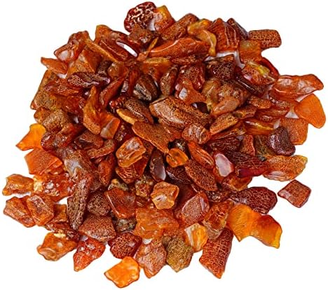 Natural Baltic Amber Polished Stone, 100% certified Raw Amber Loose Pieces for Handmade Jewelry Bracelets Necklaces (Without Holes), Making Amber Murals, Amber Trees, Drift Bottles, Amber Candles, Fish Tank Ornaments, Souvenirs Vase filler(5oz-140g)-MERPOCCLI