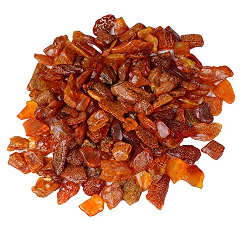 Natural Baltic Amber Polished Stone, 100% Certified Raw Amber Loose Pieces For Handmade Jewelry Bracelets Necklaces (Without Holes), Making Amber Murals, Amber Trees, Drift Bottles, Amber Candles, Fish Tank Ornaments, Souvenirs Vase Filler(5Oz-140G)-Merpoccli #TOP1