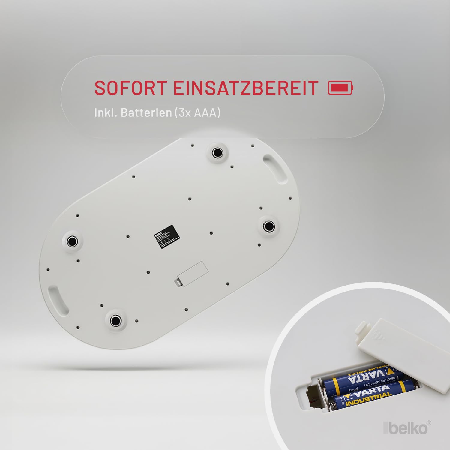 Belko® Digitale Babywaage – Flache Stillwaage bis 20 kg für Babys, Kinder & Tiere – Präzise Säuglingswaage & Tierwaage mit LCD-Display