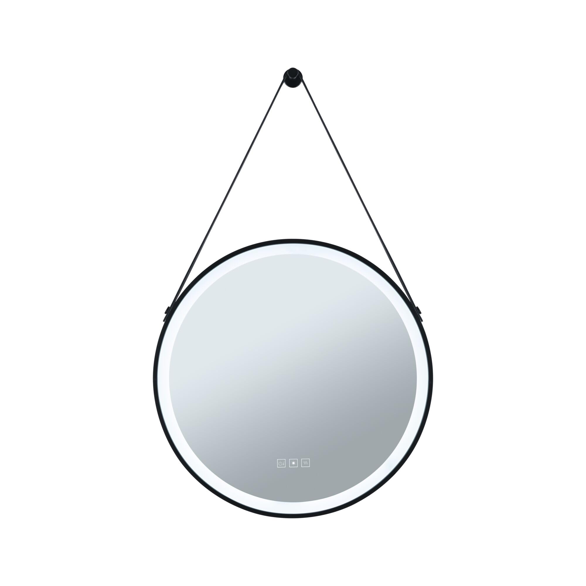 Paulmann 71089 LED Leuchtspiegel Mirra IP44 White Switch 750lm 230V 11,5W dimmbar Schwarz, Spiegel Badleuchte