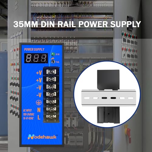 24V Switching Power Supply AC 110-240V to DC 24V Din Rail Power Supply Highly efficient and Dual Output Power Conversion for 3D Printer Motor Monitoring Relay Lighting Equipment,4.2A 100W4