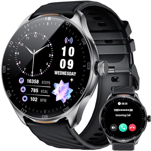 OUKITEL Smartwatch Uomo Donna, 1.39' Orologio Smartwatch con Effettua/Risposta Chiamate, 100+Modalità Sportive Impermeabile IP68, Smart Watch con Monitoraggio del Sonno/SpO2/Contapassi per IOS/Android