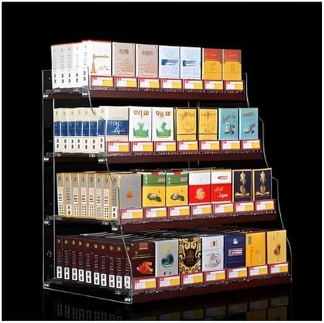 Acrylic Cigarette Display Rack with Auto Pusher - Clear Countertop & Wall Holder for Retail Supermarkets & Convenience Stores, Size: 87x2 cm, Organized Cigarette Showcase