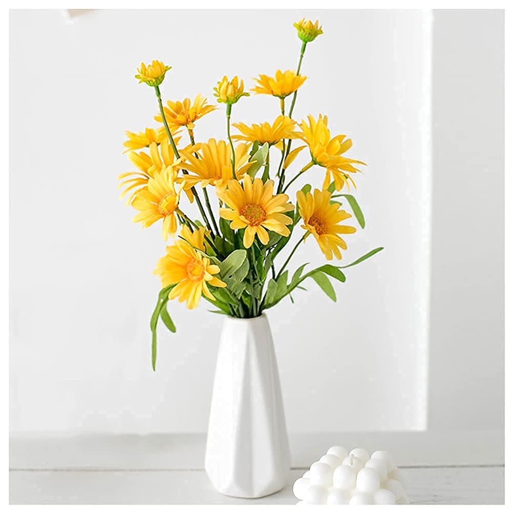 XDLEDMKIZ Artificial Flowers Artificial Flower Small Chrysanthemum Bouquet Decoration Living Room Shop Office Flower Arrangement Fake Flower Decoration Realistic Wedding Flowe
