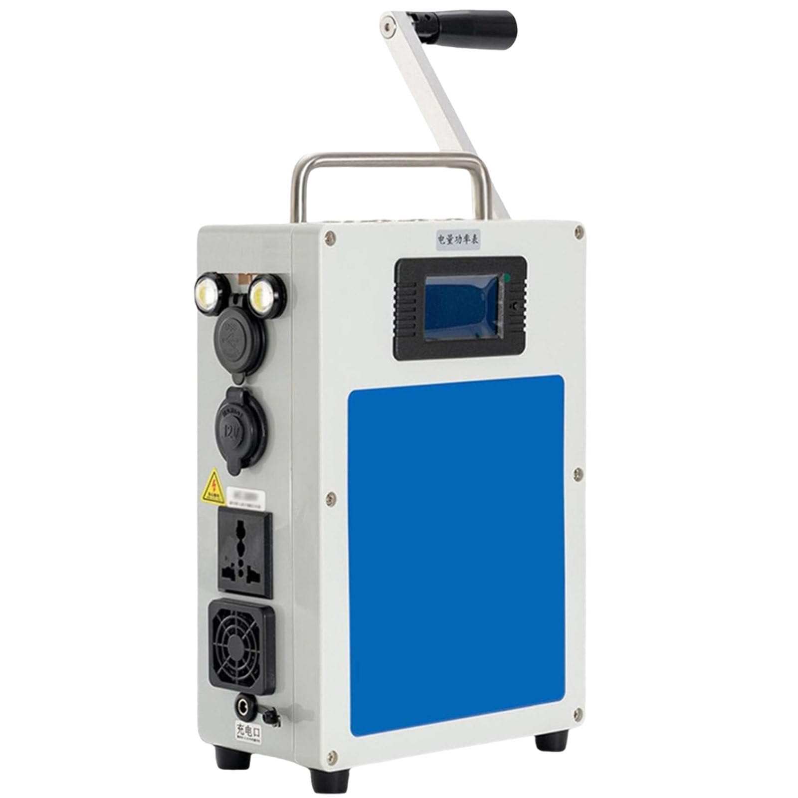 Générateur À Manivelle, Station d'alimentation Portable De 81 000 Mah/340 Wh avec Sortie De 500 W, Charge Solaire, Écran LCD Intégré. Urgences/Camping/Voyages/Recherches sur Le Terr